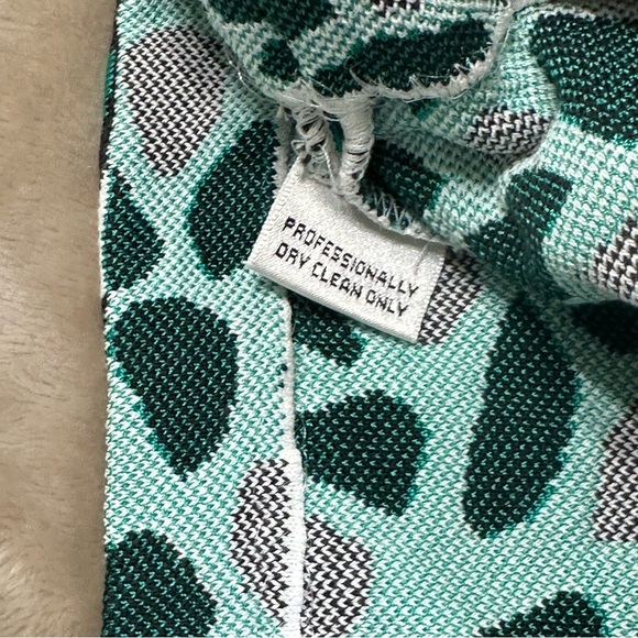 St. John Pebble High Neck Sleevelss Tank Top Green Black Size Large - Picture 6 of 12